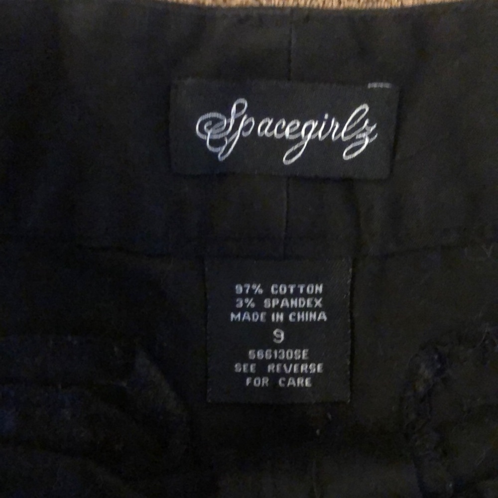 Spacegirlz Black “1990” Vintage low rise black short shorts. Size Junior 9
